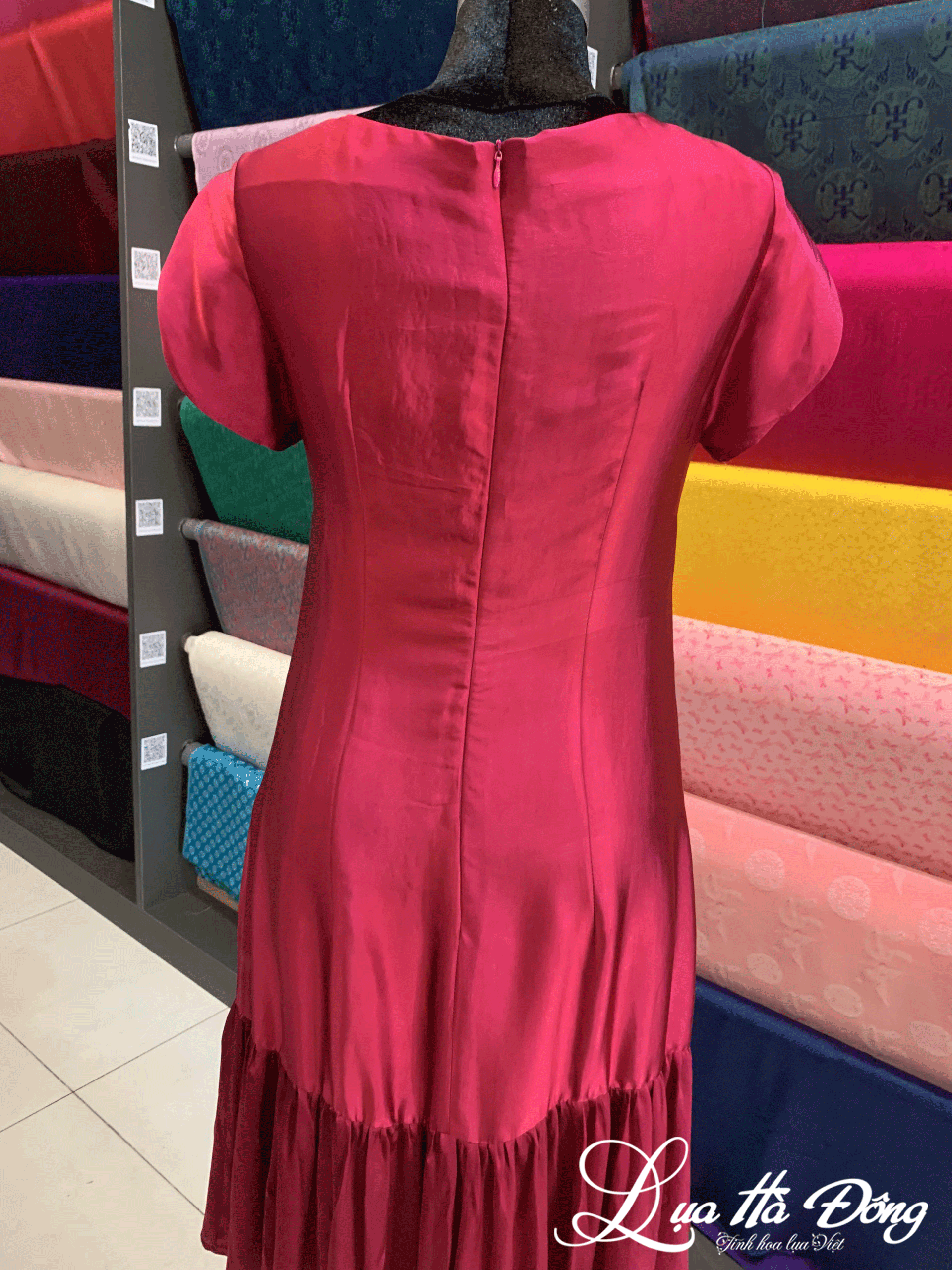 Váy Nhún Gấu Hồng Đậm MNV-LPT39