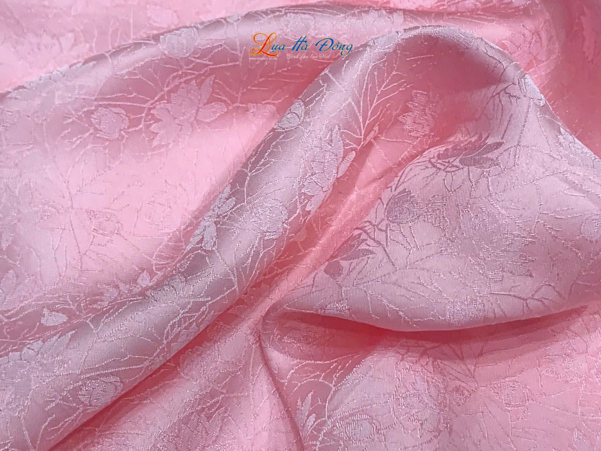 Vải áo Lụa HĐ Sen Dây hồng - phượng sen hồng 3.7 LHD215-3.7/3	