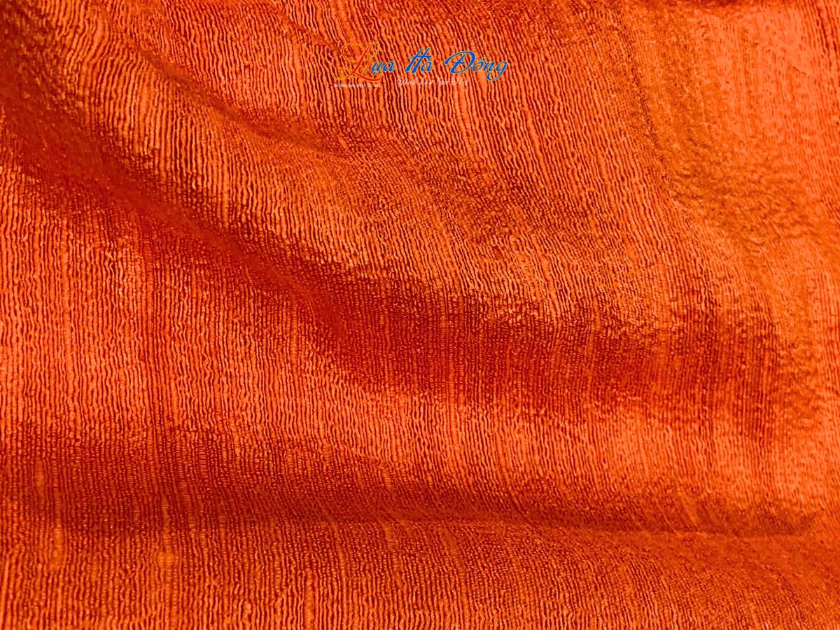 Khăn Lụa Choàng Cổ Trơn Màu Cam 100% silk 85x180 MNV-KLPT002-2