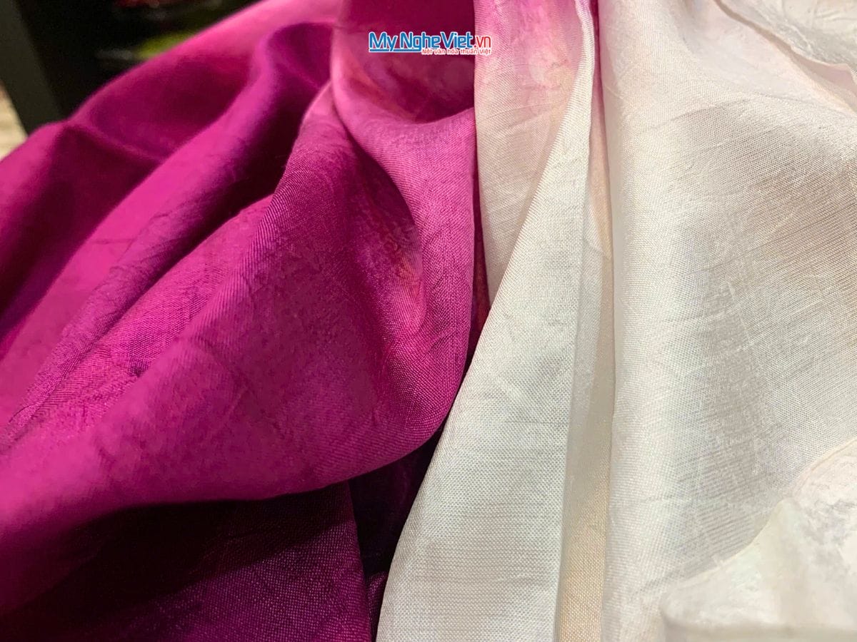 Khăn lụa tơ tằm loang màu hồng MNV-KLNC87180/12