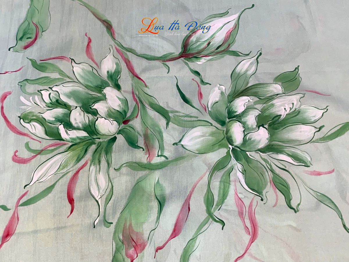 Khăn lụa tơ tằm vẽ tay MNV-PT70180/7