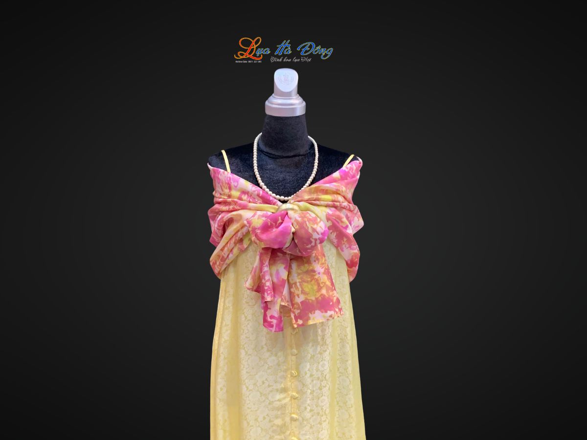 Khăn tằm loang 100% silk nhiều màu 90x190cm KLTA919 màu xanh hồng