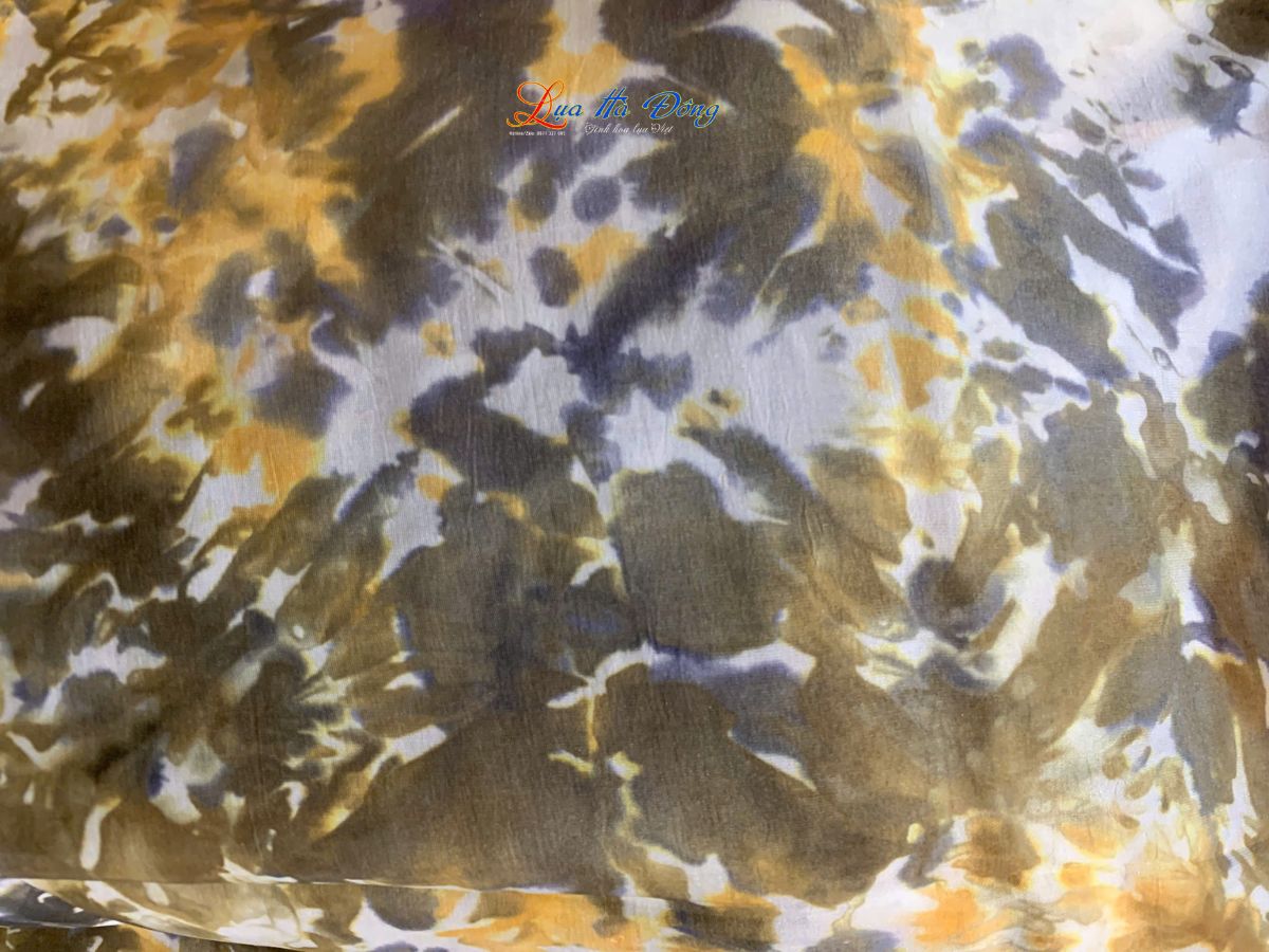 Khăn tằm loang 100% silk nhiều màu 90x190cm KLTA919 màu nâu cam