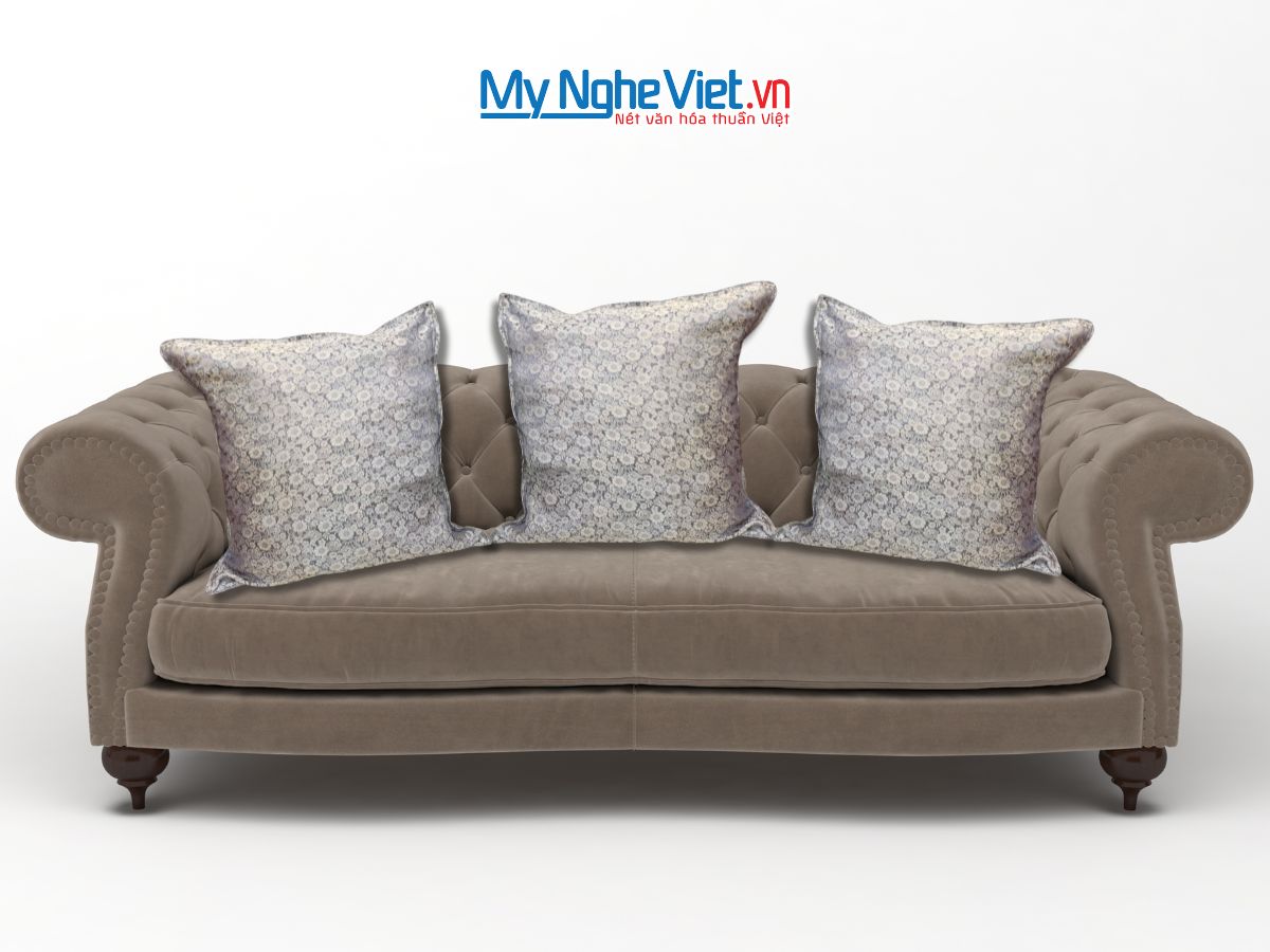 Vỏ gối lụa Hà Đông cúc xám ghi LNL4040/4