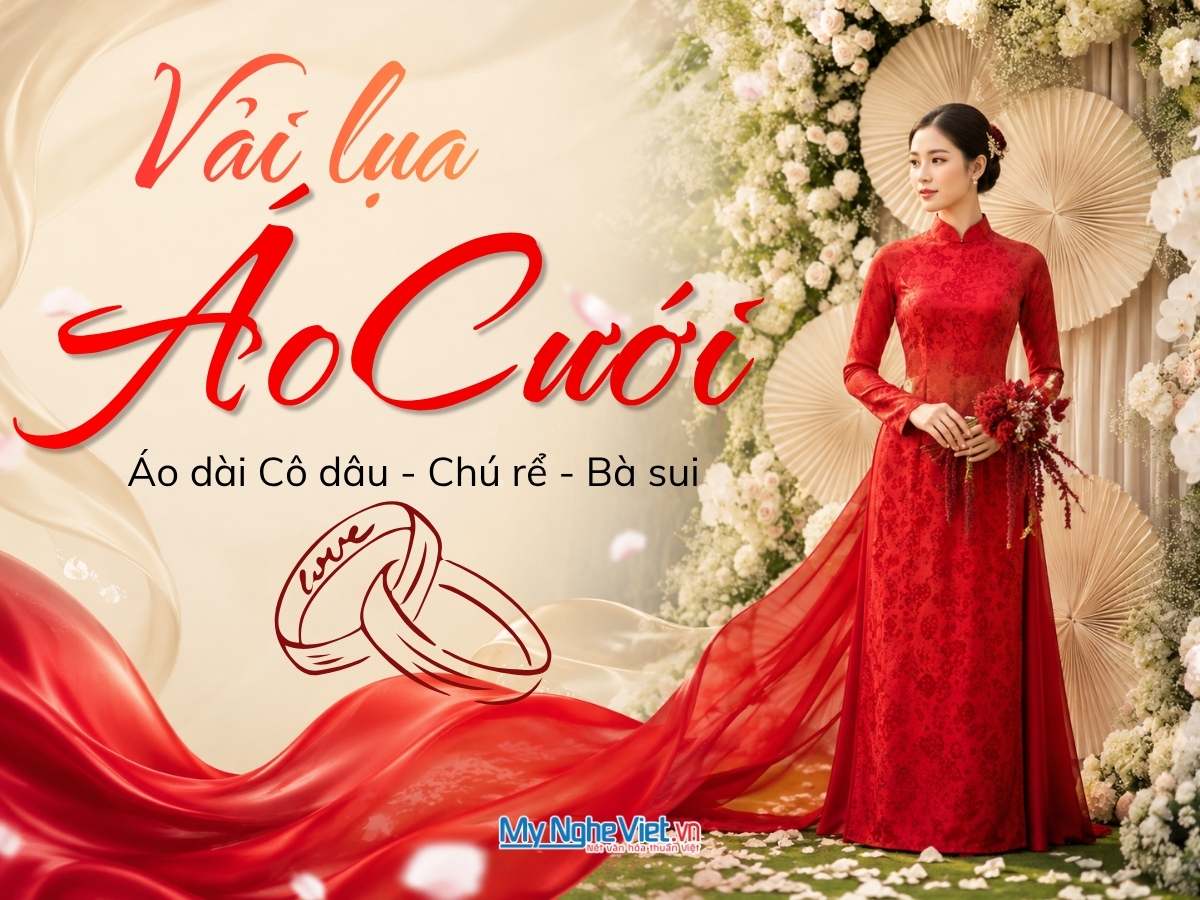 Vải Áo Dài Cưới HCM - Lụa Hà Đông 