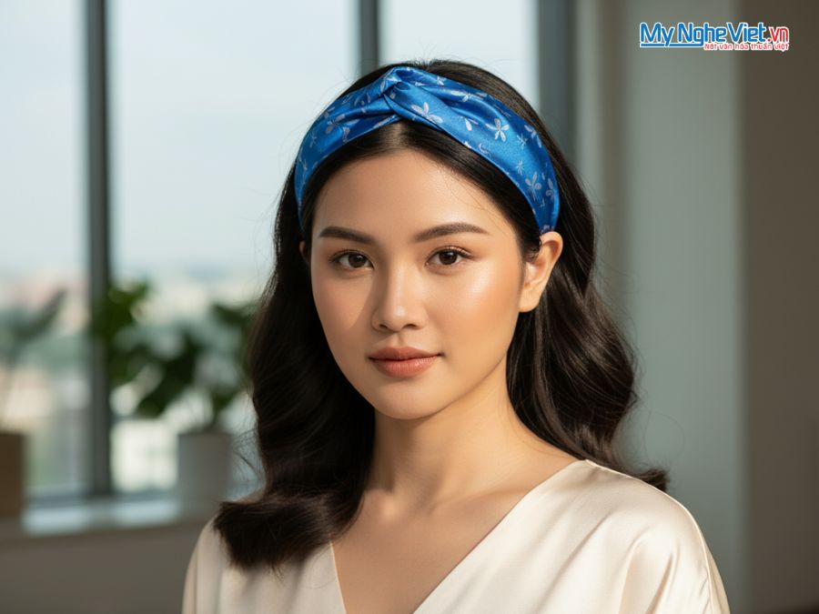 Bộ quà tặng băng đô lụa và mặt dây sừng CBMNV-MNTD11/2