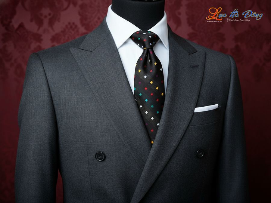 Cà vạt lụa tơ tằm họa tiết ô vuông nhiều màu MNV-CRV29