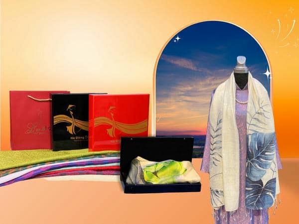 Quà tặng lụa và hộp sơn mài tại TP.HCM 