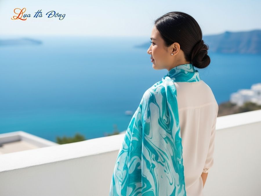 Khăn Lụa Tơ Tằm Thủy Ấn MNV-KLNC90178/1
