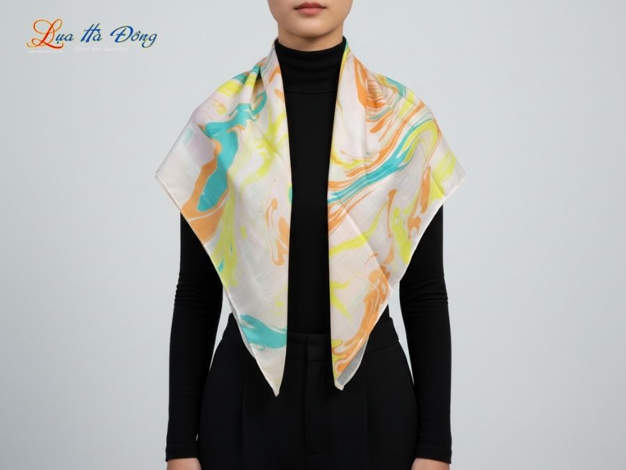 Khăn Lụa Tơ Tằm Thủy Ấn MNV-KLNC8787/5