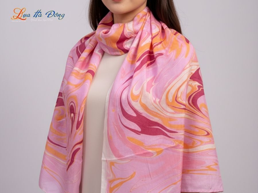 Khăn Lụa Tơ Tằm Thủy Ấn MNV-KLNC90178/3