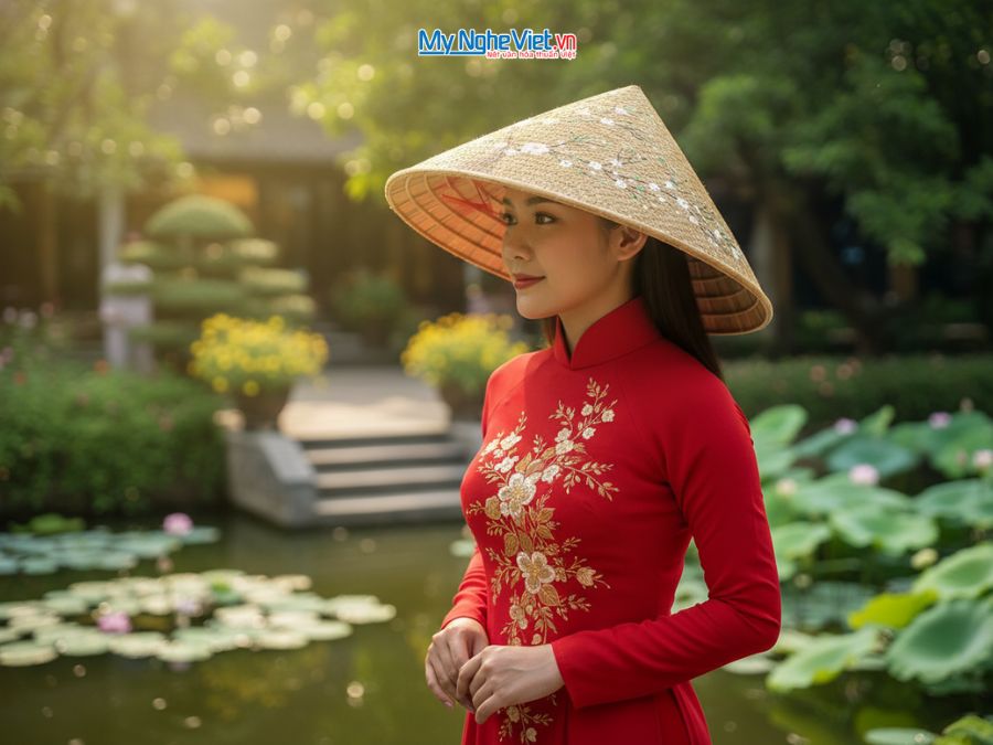 Nón mây vẽ hoa thủ công Việt Nam nhiều mẫu NM1