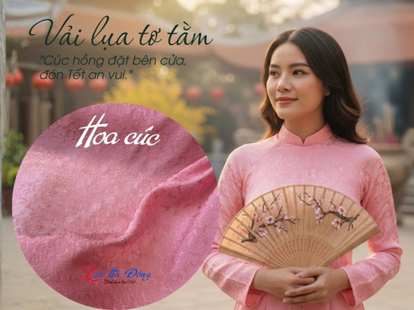 Vải Lụa HĐ Cúc Hồng 3.7m MNV-LHD37/34