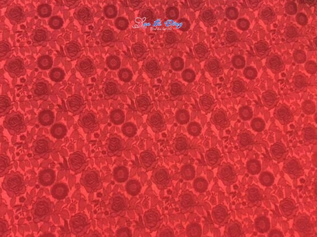Lụa Họa Tiết hồng nhí đỏ rượu 3.7m MNV-LNL123