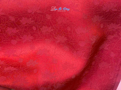 Vải Lụa HĐ sen dây đỏ tươi 3.7m MNV-LHD37/28