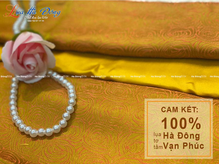 Vải Lụa Hà Đông Hoa Xoáy 70% tơ tằm (Áo 3.7m + Quần 2.3m) MNV-LHD26-21