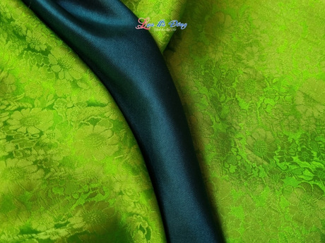 Vải áo Lụa Cúc xanh cốm đậm MNV-LNL08-1.3