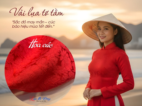 Lụa Cúc Đỏ MNV-LHD84-3.7