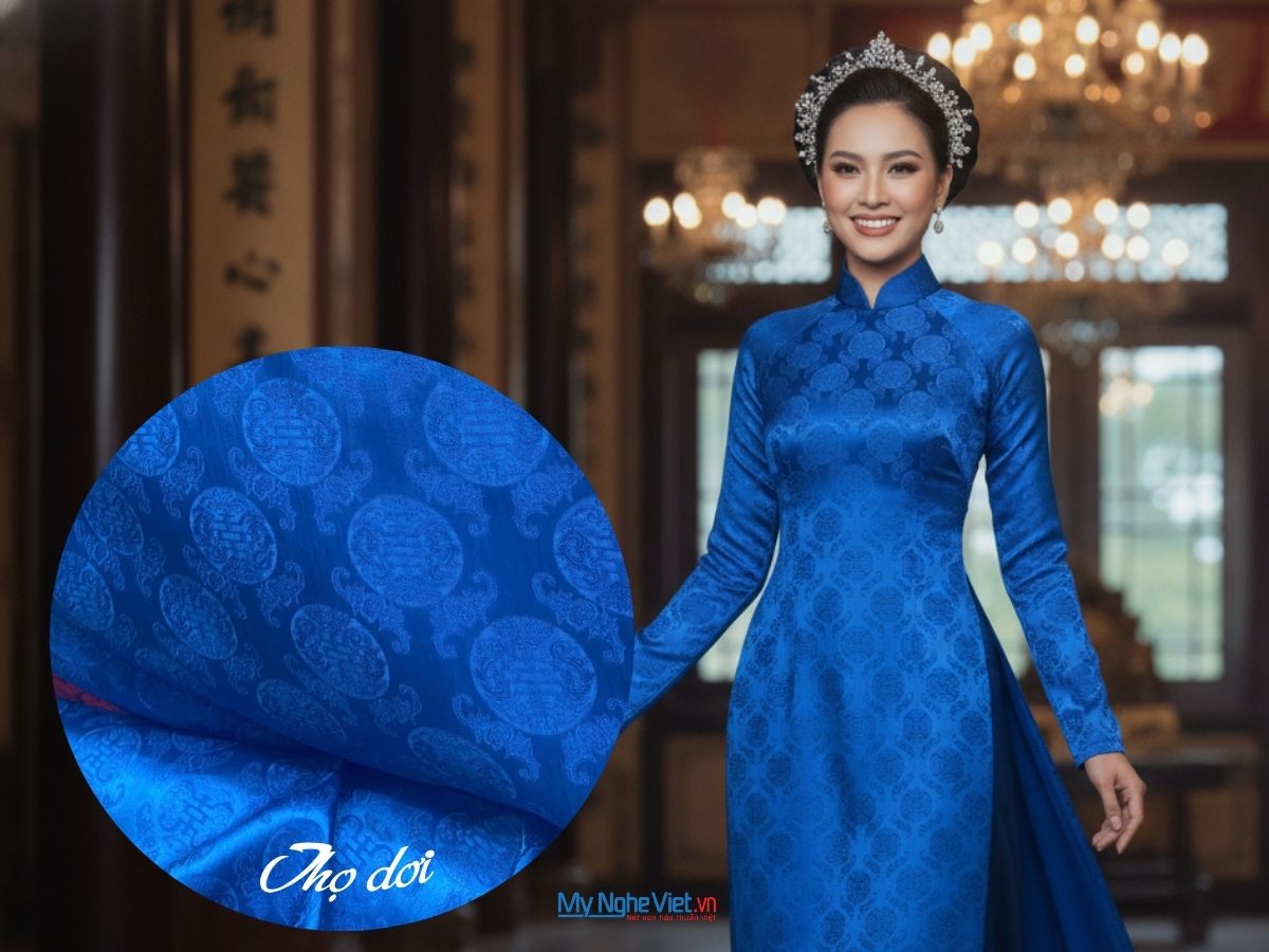 Vải Lụa HĐ thọ dơi xanh 3.7m khổ 90cm