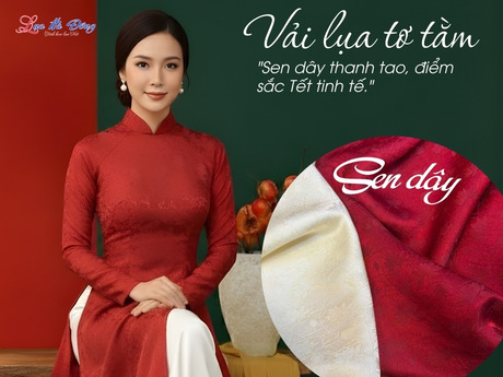 	Vải Lụa Hà Đông Sen Dây Đỏ Đô 3.7m MNV-LHD37/15