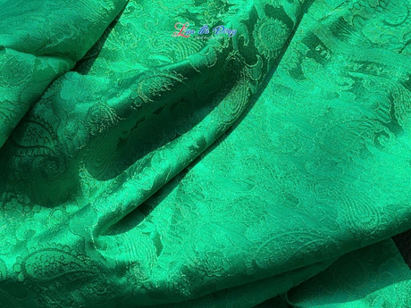Lụa Đuôi Công Xanh Lá Khổ 90cm 3.7m MNV-LNL09