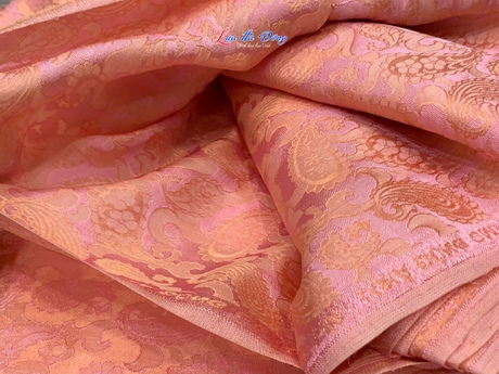	Vải Lụa Hà Đông Đuôi Công hồng cam 3.7m MNV-LHD37/20