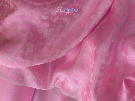 Vải lụa HĐ bươm bướm hồng phấn 3.7m MNV-LHD40