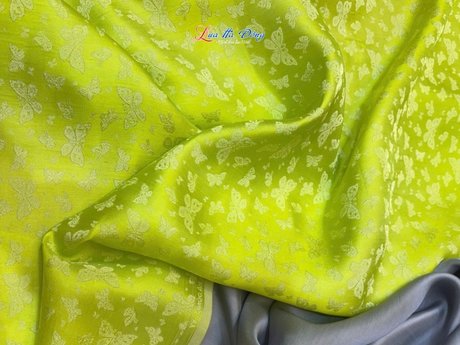 Lụa áo dài Hà Đông bươm bướm xanh cốm 3.7m MNV-LHD41