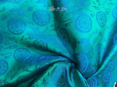 	Vải Lụa Hà Đông Trống Đồng Xanh Cổ Vịt 3.7m MNV-LHD37/19