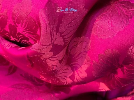 Vải Lụa HĐ hoa bèo hồng 1m2 2m7 MNV-LNL27/3