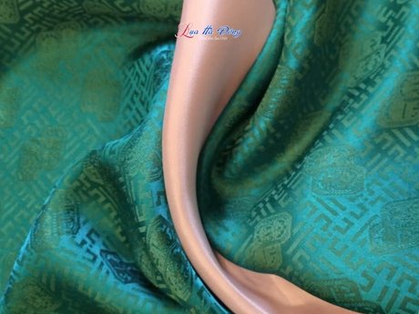 Vải Áo Lụa Hà Đông Song Thọ xanh 3.7m MNV-LNL130-3