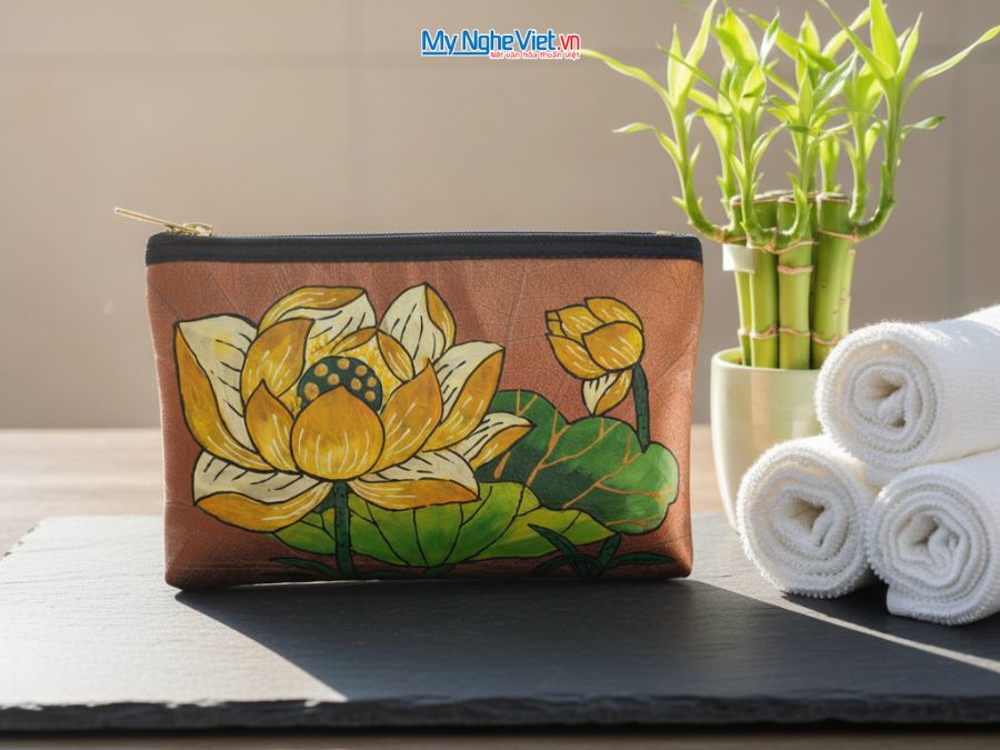 Túi lá sen thủ công cỡ nhỏ nhiều mẫu MNVTN08